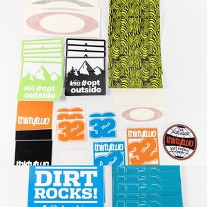 Burton 32 Oakley Snowboarding Sticker Decal Lot